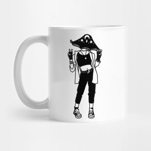 grunge gothic emo egirl black mushroom moon sparkles retro vintage converse star lofi fashion Mug